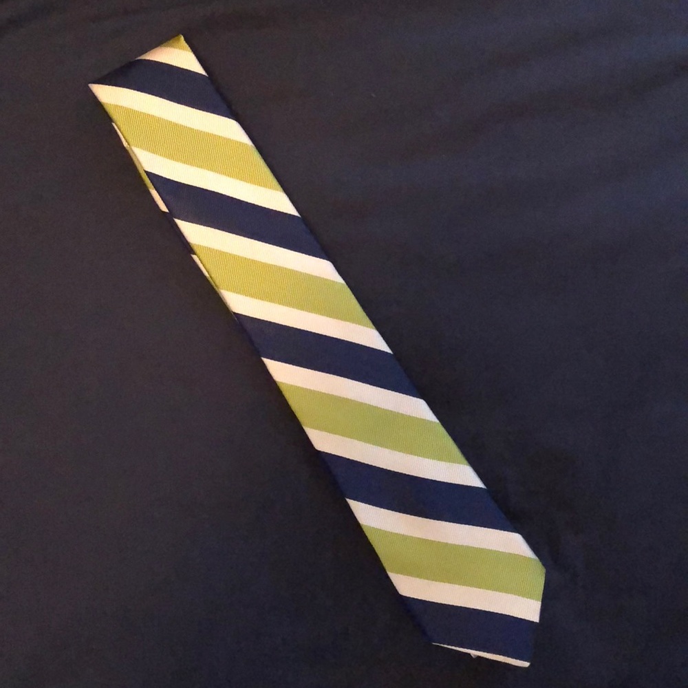 Tommy Hilfiger Navy-Green-White Regular Tie